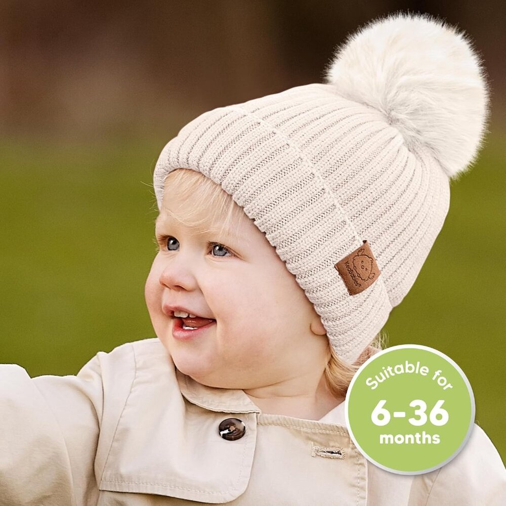 KeaBabies 2-Pack Baby Hats RustToddler, Boys, Girls 6-36 Months (Rust, M) - Picture 2 of 9